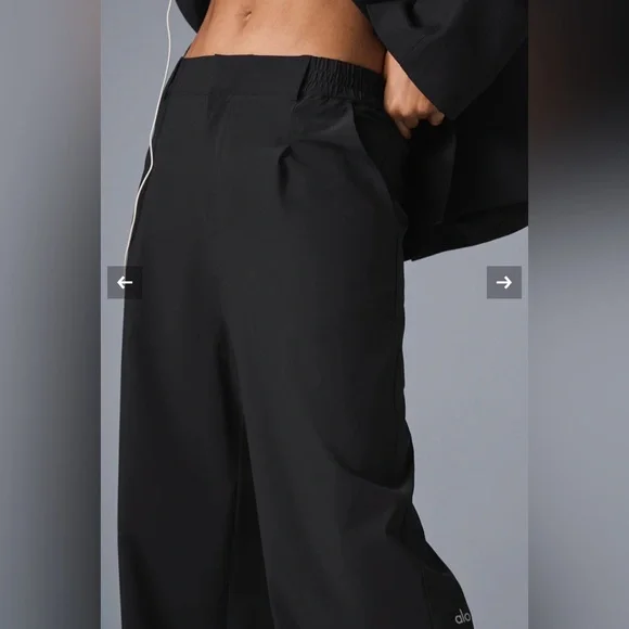 ALO High-Waist Pursuit Trouser Black Size Medium Long - Picture 12 of 12